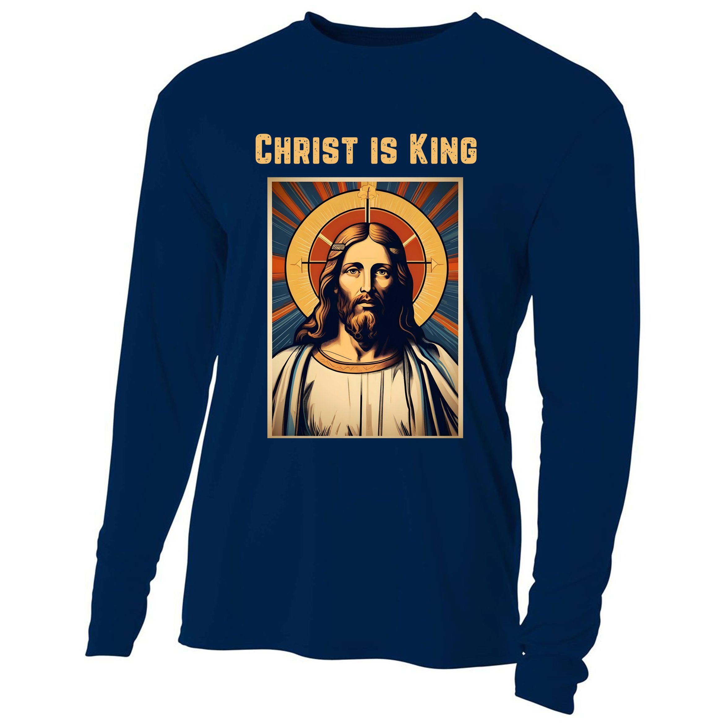 Christ is King Christian Easter Cooling Performance Long Sleeve Crew