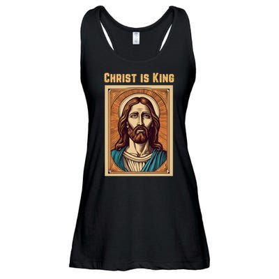 Christ is King Christian Easter Ladies Essential Flowy Tank
