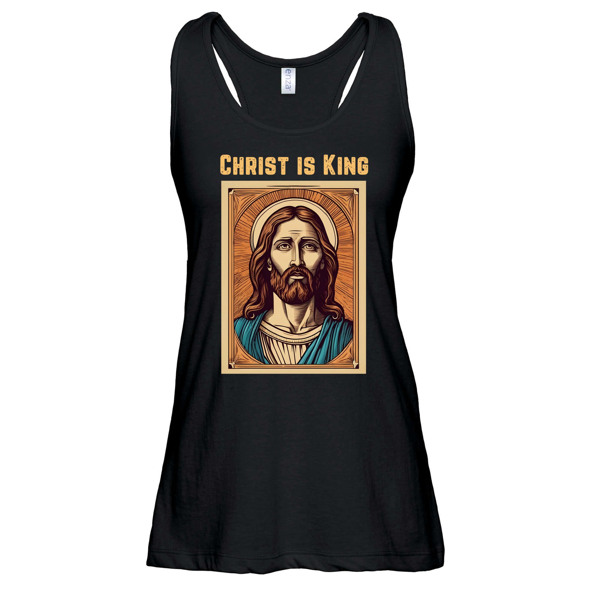Christ is King Christian Easter Ladies Essential Flowy Tank
