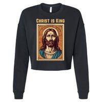 Christ is King Christian Easter Cropped Pullover Crew