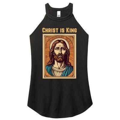 Christ is King Christian Easter Women's Perfect Tri Rocker Tank