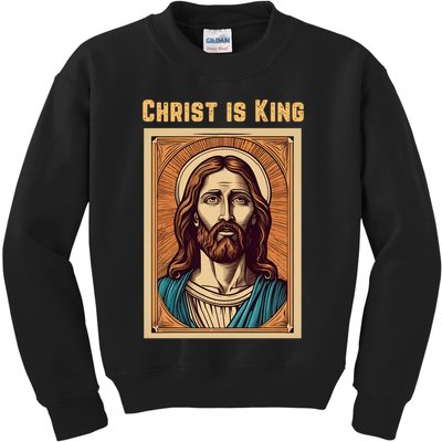Christ is King Christian Easter Kids Sweatshirt