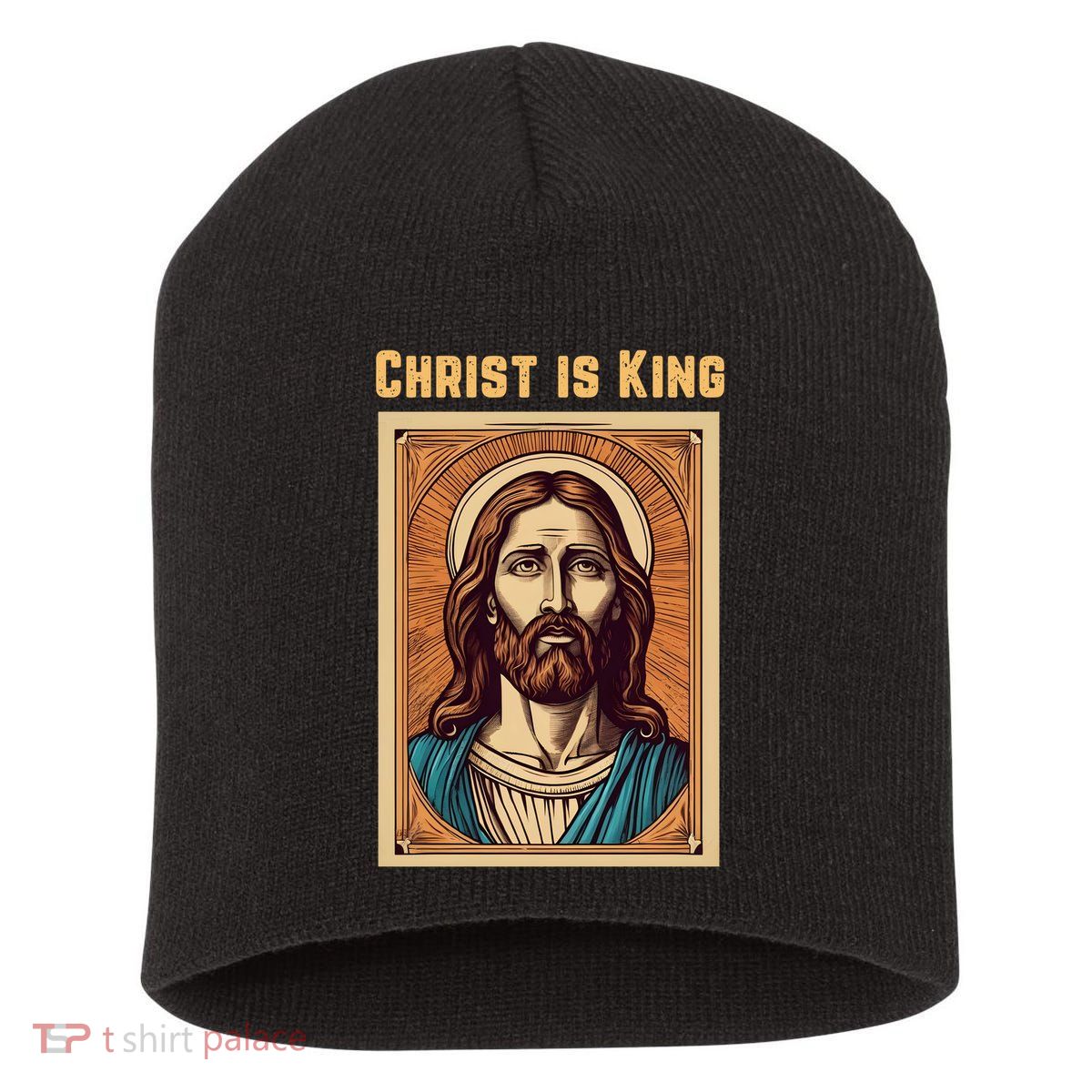 Christ is King Christian Easter Short Acrylic Beanie