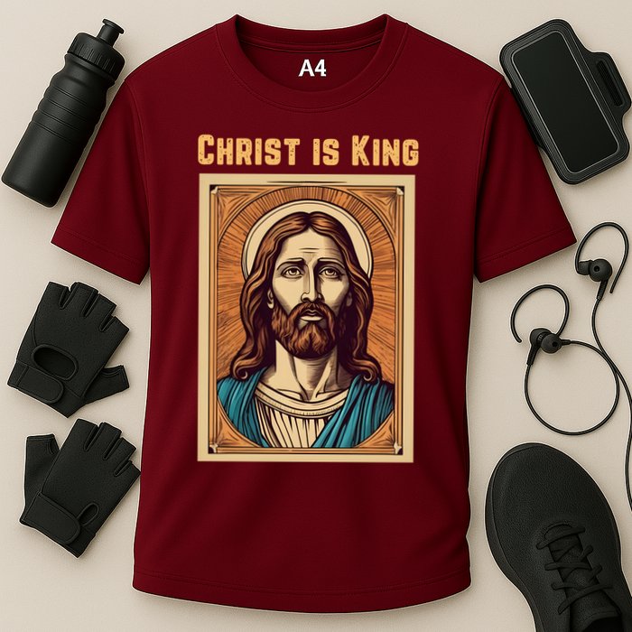 Christ is King Christian Easter Performance Shirt