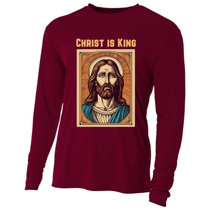 Christ is King Christian Easter Cooling Performance Long Sleeve Crew