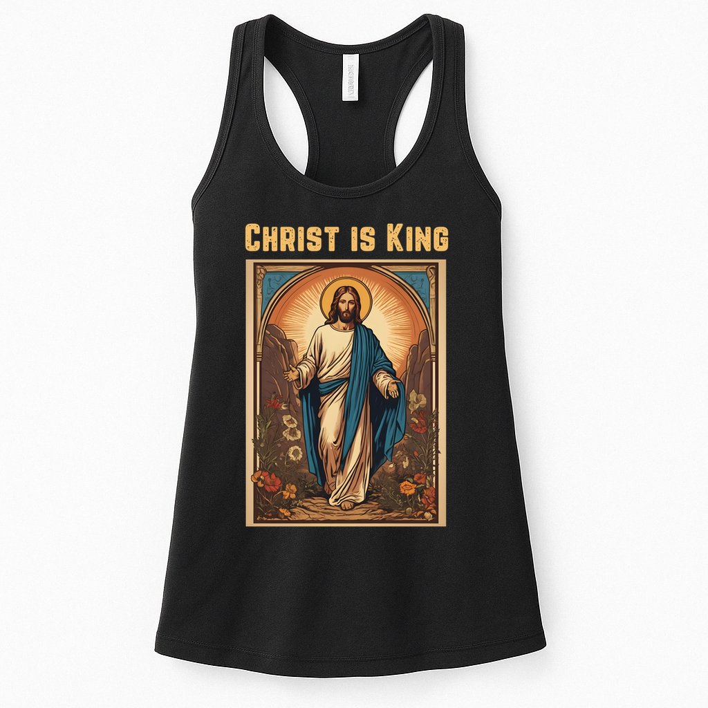 Christ is King Christian Easter Womens Tank Top