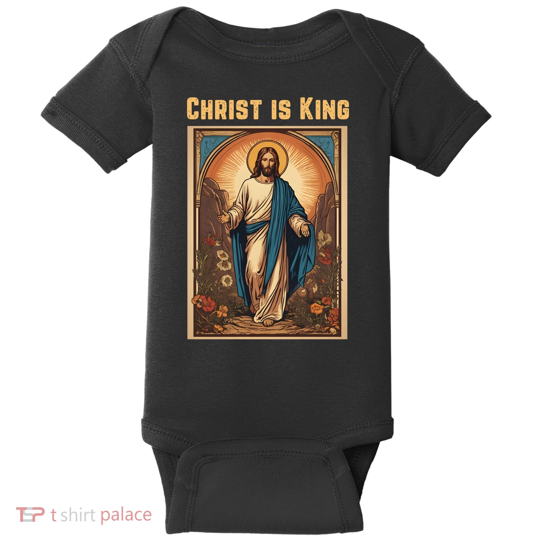Christ is King Christian Easter Baby Bodysuit