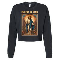 Christ is King Christian Easter Cropped Pullover Crew