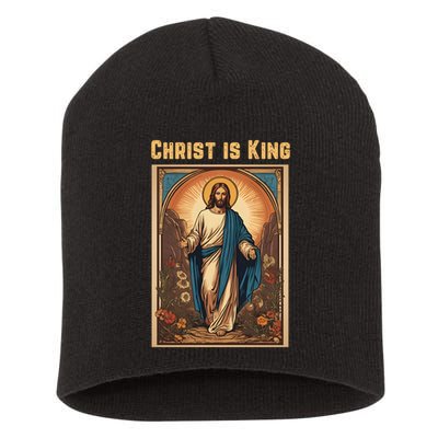 Christ is King Christian Easter Short Acrylic Beanie