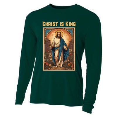 Christ is King Christian Easter Cooling Performance Long Sleeve Crew
