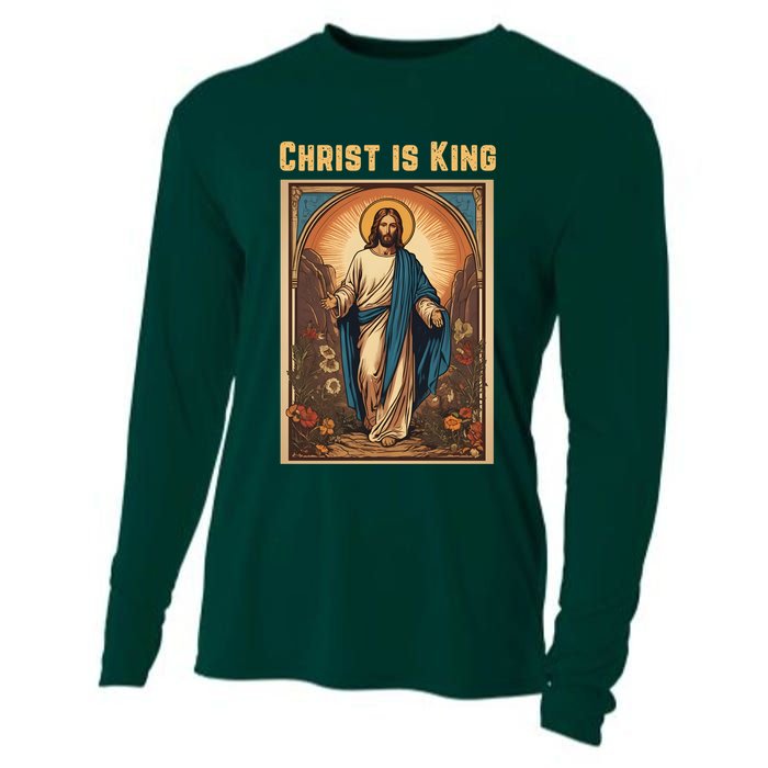 Christ is King Christian Easter Cooling Performance Long Sleeve Crew