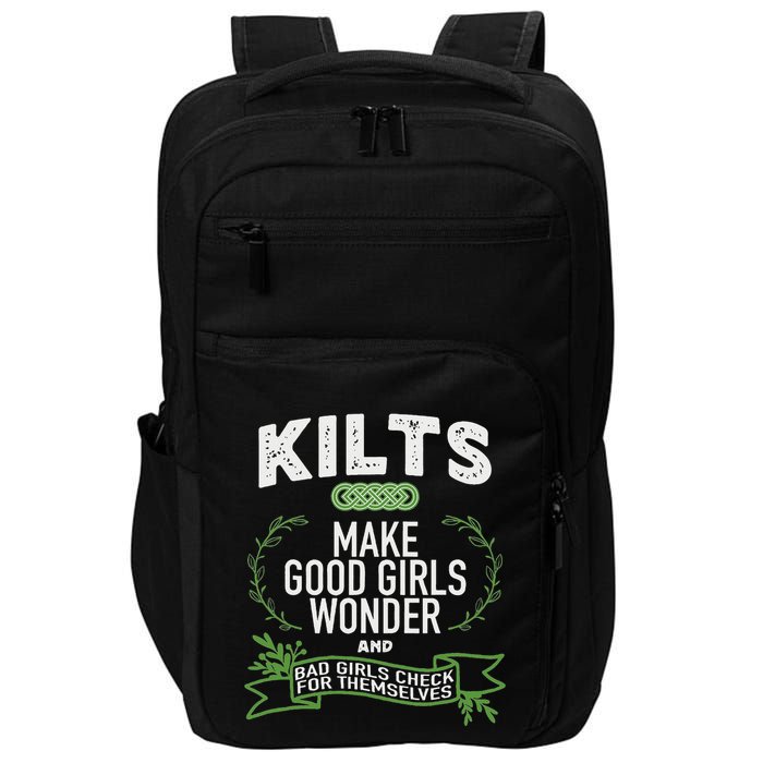 Celtic In Kilts Wonder Joke St. Patricks Scottish Impact Tech Backpack