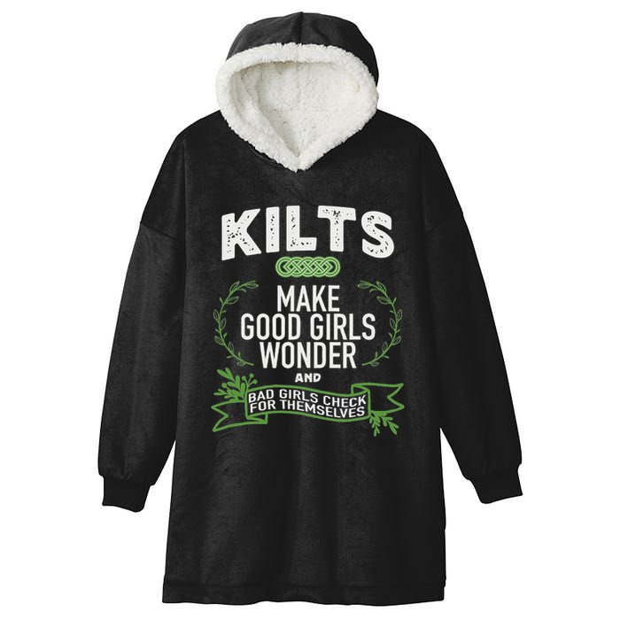 Celtic In Kilts Wonder Joke St. Patricks Scottish Hooded Wearable Blanket
