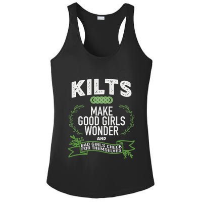 Celtic In Kilts Wonder Joke St. Patricks Scottish Ladies PosiCharge Competitor Racerback Tank
