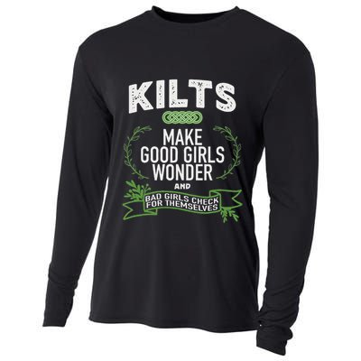 Celtic In Kilts Wonder Joke St. Patricks Scottish Cooling Performance Long Sleeve Crew