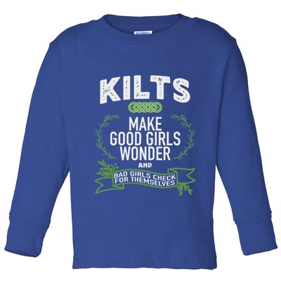 Celtic In Kilts Wonder Joke St. Patricks Scottish Toddler Long Sleeve Shirt