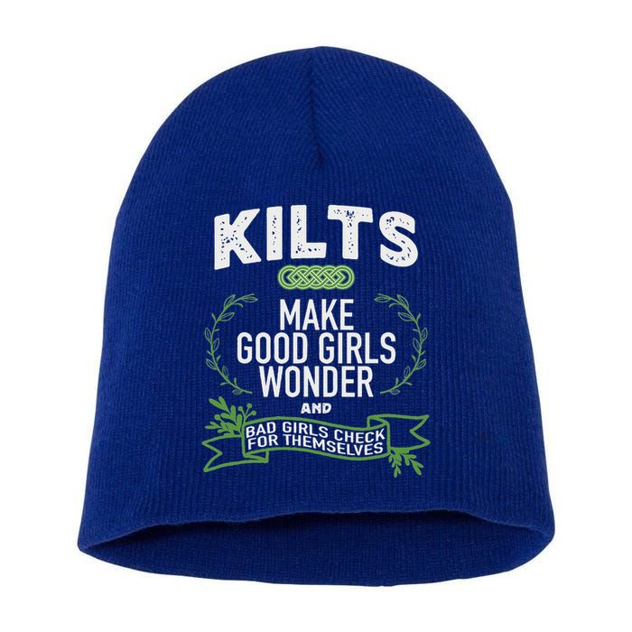 Celtic In Kilts Wonder Joke St. Patricks Scottish Short Acrylic Beanie