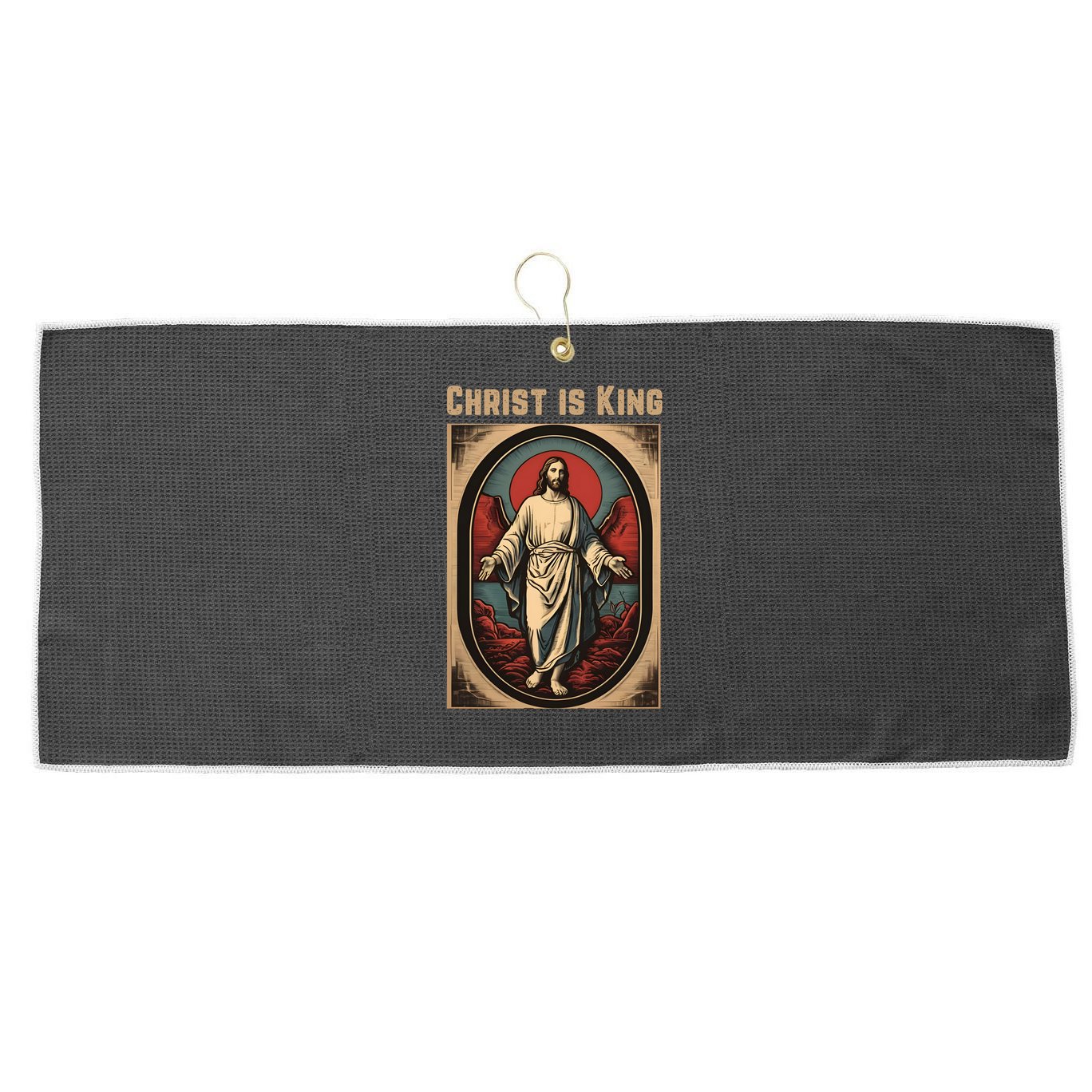 Christ is King Christian Easter Politically Incorrect Large Microfiber Waffle Golf Towel