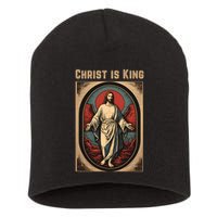 Christ is King Christian Easter Politically Incorrect Short Acrylic Beanie