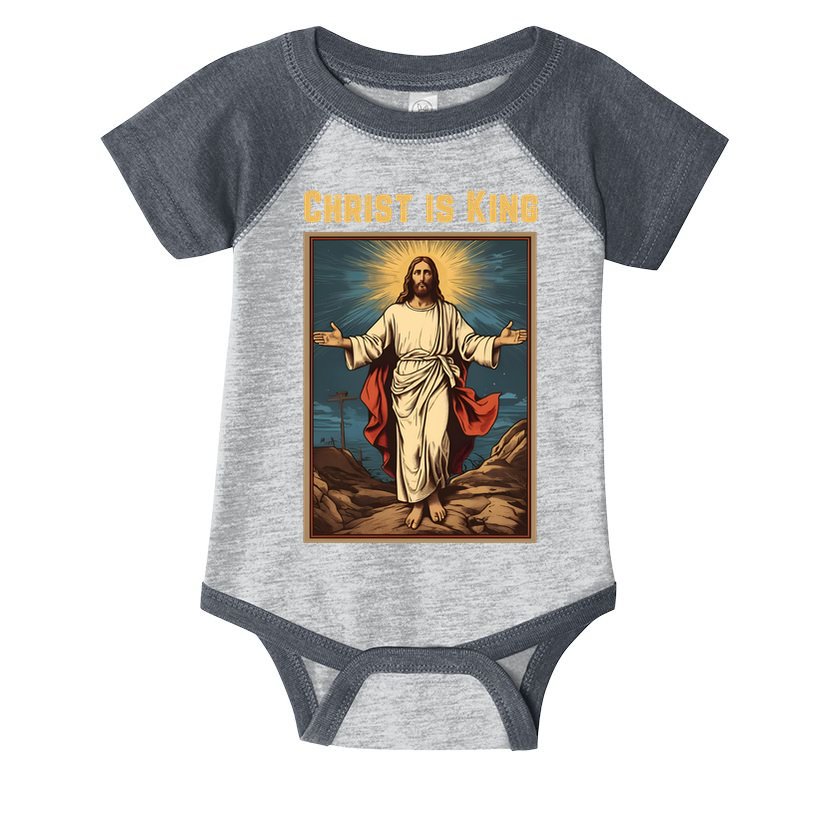 Christ is King Christian Easter Politically Incorrect Infant Baby Jersey Bodysuit