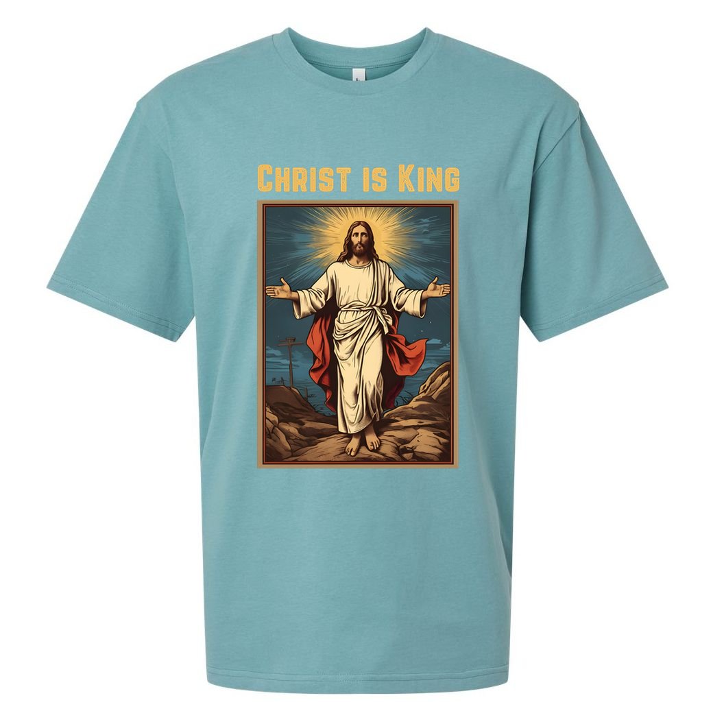 Christ is King Christian Easter Politically Incorrect Sueded Cloud Jersey T-Shirt