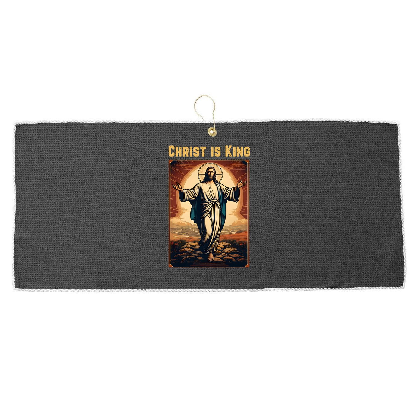 Christ is King Christian Easter Politically Incorrect Large Microfiber Waffle Golf Towel