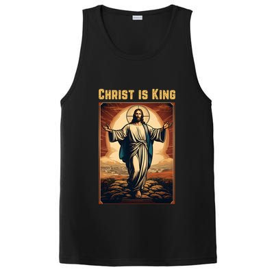 Christ is King Christian Easter Politically Incorrect PosiCharge Competitor Tank