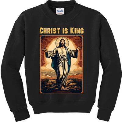 Christ is King Christian Easter Politically Incorrect Kids Sweatshirt