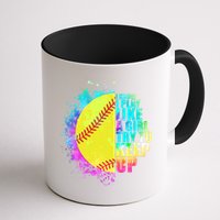 Colorful I Know I Play Like A Girl Try To Keep Up Softball Baseball Mug