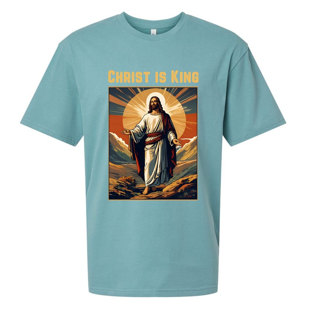 Christ is King Christian Easter Politically Incorrect Sueded Cloud Jersey T-Shirt