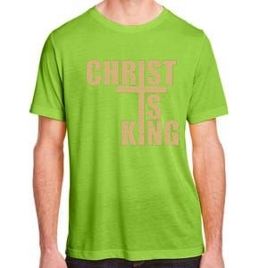 Christ Is King Jesus Is King Cross Crucifix Adult ChromaSoft Performance T-Shirt