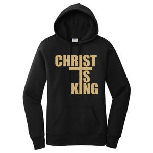 Christ Is King Jesus Is King Cross Crucifix Women's Pullover Hoodie