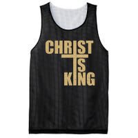 Christ Is King Jesus Is King Cross Crucifix Mesh Reversible Basketball Jersey Tank