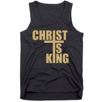 Christ Is King Jesus Is King Cross Crucifix Tank Top