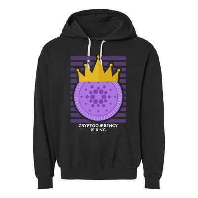 Cryptocurrency Is King Garment-Dyed Fleece Hoodie