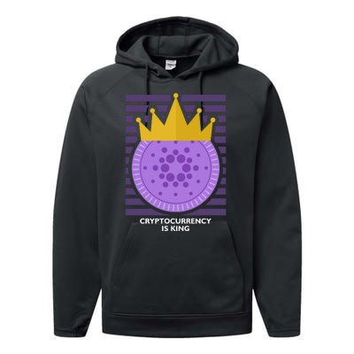 Cryptocurrency Is King Performance Fleece Hoodie