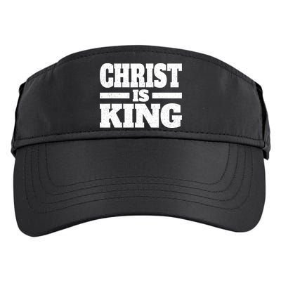 Christ Is King Jesus Is King Christian Faith Adult Drive Performance Visor