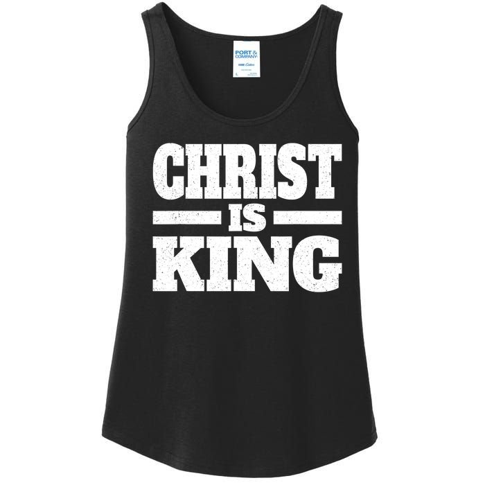 Christ Is King Jesus Is King Christian Faith Ladies Essential Tank