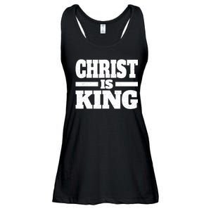 Christ Is King Jesus Is King Christian Faith Ladies Essential Flowy Tank