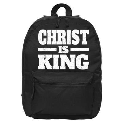 Christ Is King Jesus Is King Christian Faith 16 in Basic Backpack