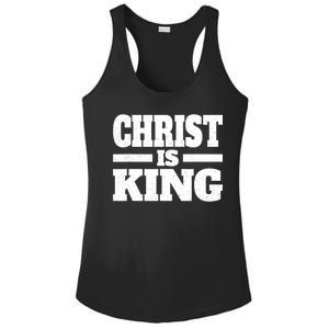 Christ Is King Jesus Is King Christian Faith Ladies PosiCharge Competitor Racerback Tank