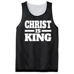 Christ Is King Jesus Is King Christian Faith Mesh Reversible Basketball Jersey Tank