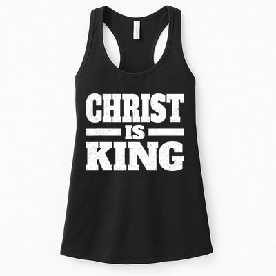 Christ Is King Jesus Is King Christian Faith Womens Tank Top