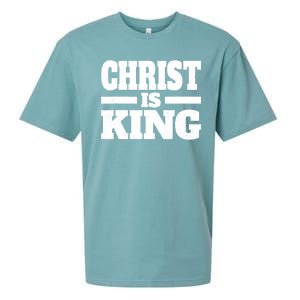 Christ Is King Jesus Is King Christian Faith Sueded Cloud Jersey T-Shirt