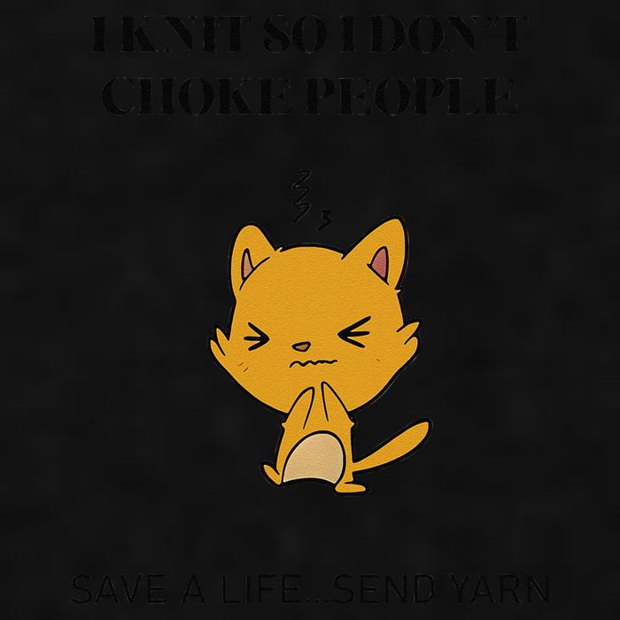 Cat I Knit So I Don’T Save A Life Send Yarn Ladies PosiCharge Tri-Blend Wicking Tank