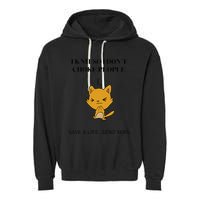 Cat I Knit So I Don’T Save A Life Send Yarn Garment-Dyed Fleece Hoodie