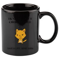 Cat I Knit So I Don’T Save A Life Send Yarn 11oz C Handle Ceramic Mug