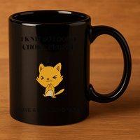 Cat I Knit So I Don’T Save A Life Send Yarn 11oz C Handle Ceramic Mug
