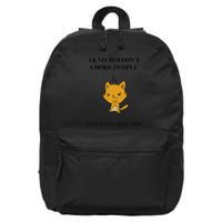 Cat I Knit So I Don’T Save A Life Send Yarn 16 in Basic Backpack