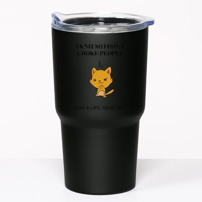 Cat I Knit So I Don’T Save A Life Send Yarn Tumbler